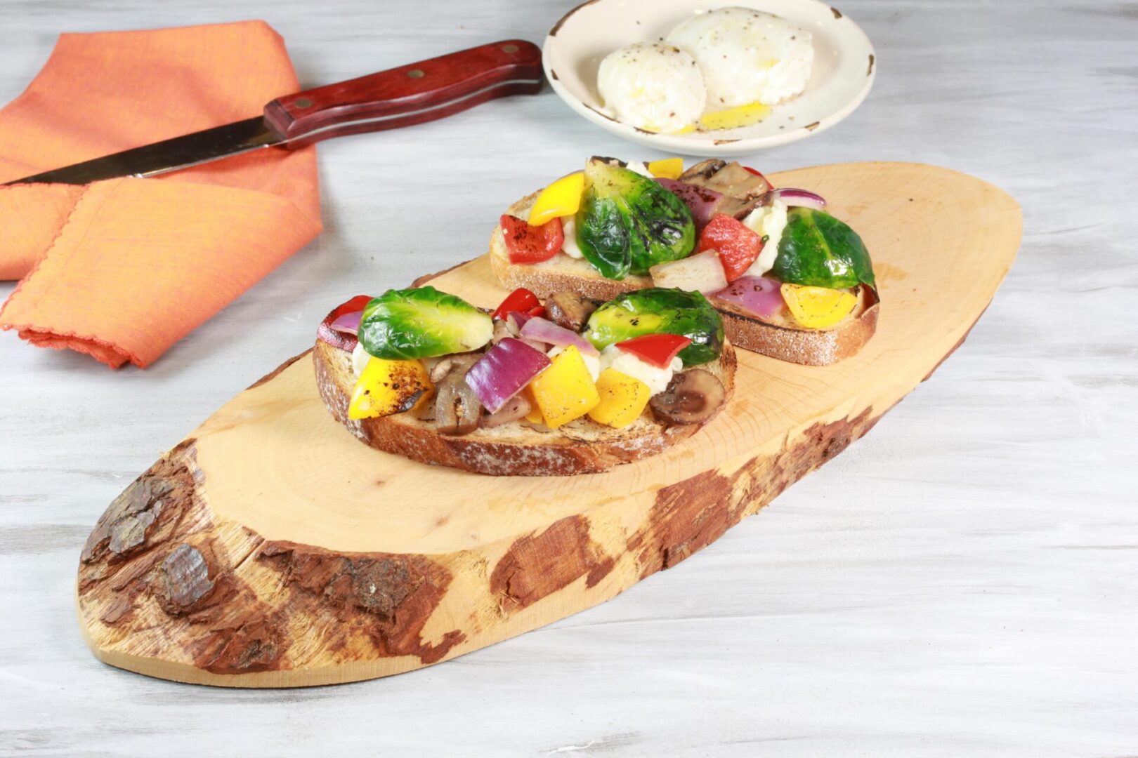 All Recipes Fresh Burrata and Vegetable Mélange Toast